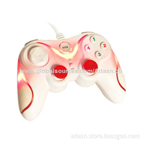 Wired PC USB game controller with double vibration, various colors, factory cheap price